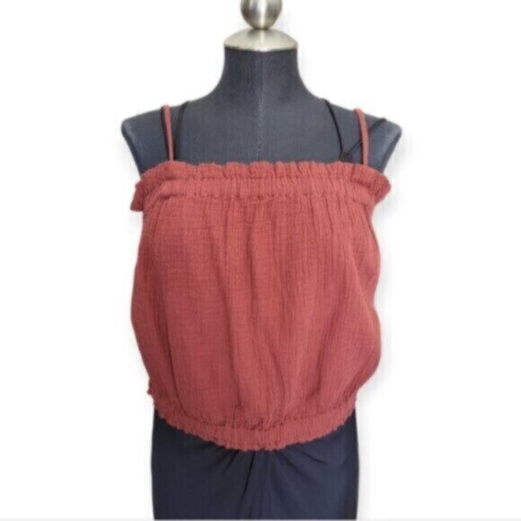 Anthropologie April Gauzy Tank Crimson Sz XL - Picture 9 of 12